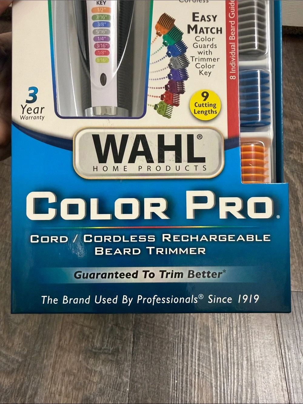 Wahl Color Pro Beard Trimmer with Multicolor Guard Set